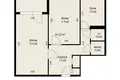 2 room apartment 47 m² Minsk, Belarus