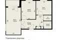 2 room apartment 49 m² Minsk, Belarus