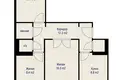3 room apartment 63 m² Minsk, Belarus