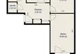 3 room apartment 62 m² Minsk, Belarus