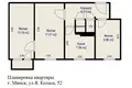 3 room apartment 58 m² Minsk, Belarus