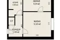 2 room apartment 31 m² Minsk, Belarus