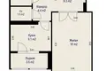 1 room apartment 42 m² Minsk, Belarus