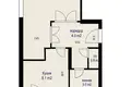 Квартира 1 комната 41 м² Паперня, Беларусь