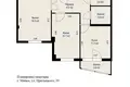 2 room apartment 63 m² Minsk, Belarus
