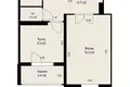 Квартира 1 комната 43 м² Минск, Беларусь