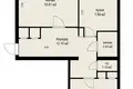 2 room apartment 53 m² Minsk, Belarus