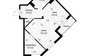1 room apartment 46 m² Minsk, Belarus