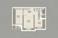 2 room apartment 51 m² Minsk, Belarus