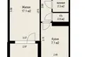1 room apartment 33 m² Minsk, Belarus