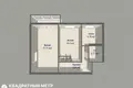 2 room apartment 43 m² Minsk, Belarus