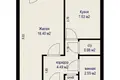 1 room apartment 39 m² Minsk, Belarus