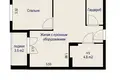 Квартира 2 комнаты 48 м² Минск, Беларусь