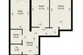 2 room apartment 76 m² Minsk, Belarus