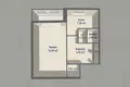 1 room apartment 34 m² Minsk, Belarus