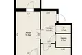 2 room apartment 58 m² Ivyanets, Belarus