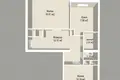 2 room apartment 53 m² Minsk, Belarus