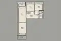 3 room apartment 62 m² Minsk, Belarus