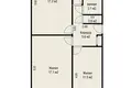 3 room apartment 61 m² Minsk, Belarus