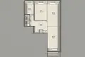 3 room apartment 68 m² Minsk, Belarus