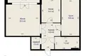 2 room apartment 88 m² Minsk, Belarus