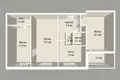 3 room apartment 61 m² Minsk, Belarus
