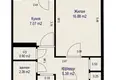 1 room apartment 34 m² Minsk, Belarus