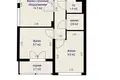 3 room apartment 51 m² Minsk, Belarus