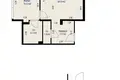 2 room apartment 59 m² Minsk, Belarus