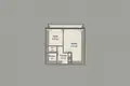 1 room apartment 31 m² Minsk, Belarus