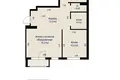 3 room apartment 68 m² Minsk, Belarus