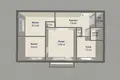 3 room apartment 53 m² Minsk, Belarus