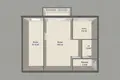 2 room apartment 43 m² Minsk, Belarus