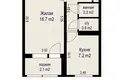 1 room apartment 33 m² Minsk, Belarus
