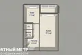 1 room apartment 33 m² Minsk, Belarus