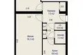 2 room apartment 53 m² Minsk, Belarus
