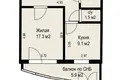 1 room apartment 46 m² Minsk, Belarus