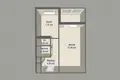 Квартира 1 комната 34 м² Минск, Беларусь