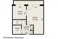 1 room apartment 31 m² Minsk, Belarus