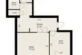 2 room apartment 53 m² Lyasny, Belarus