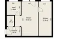 2 room apartment 43 m² Minsk, Belarus