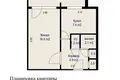 1 room apartment 33 m² Minsk, Belarus