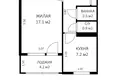Квартира 1 комната 33 м² Минск, Беларусь