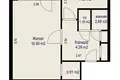 1 room apartment 34 m² Minsk, Belarus