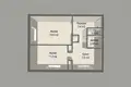 Квартира 2 комнаты 43 м² Раков, Беларусь