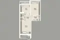 2 room apartment 54 m² Minsk, Belarus